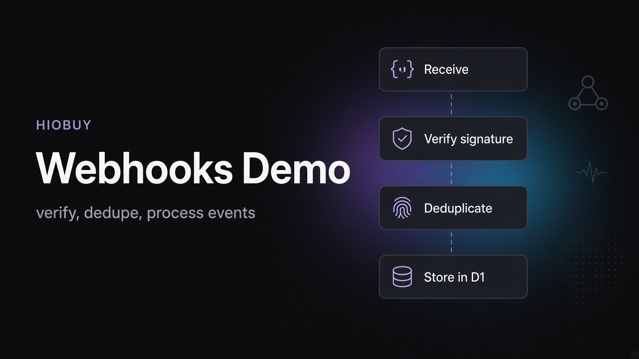 HIOBuy Webhooks Demo — receive, verify, dedupe, store in D1